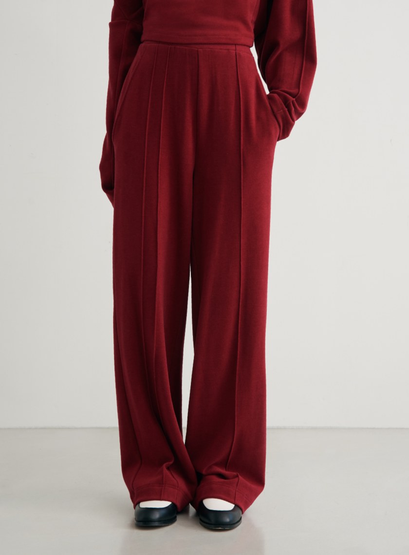 輕暖感舒適落地寬褲